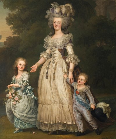 Marie-Antoinette avec ses enfants - Adolf Ulrich Wertmuller